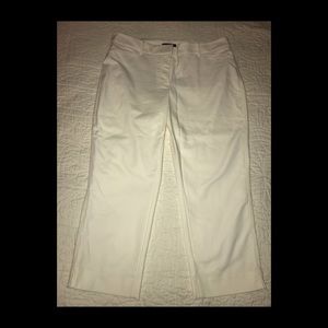 White House Black Market white dressy crop pants